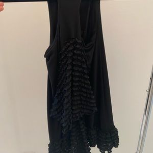 Black top with ruffles